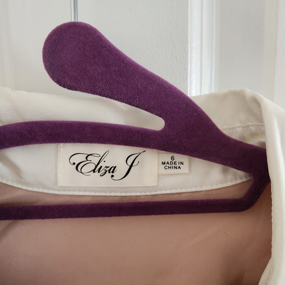 Eliza J Size 6 White Lace Dress - Picture 3 of 4